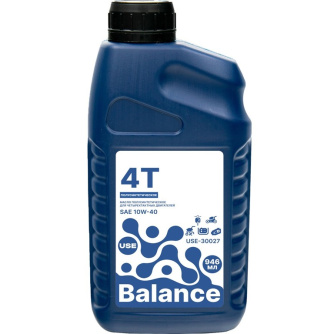 Купить Масло USE Balance 4-х тактное полусинтетика SAE 10W-40 API SL/CF 0.946 л   USE-30027 фото №1