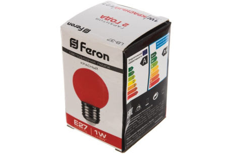 Купить Лампа LED LB-37 1W E27 красный  FERON фото №9