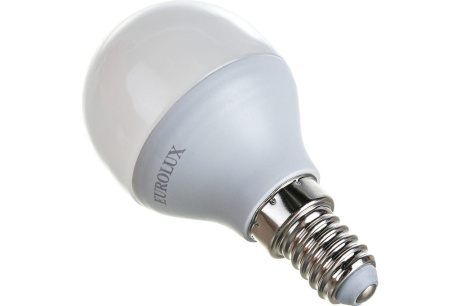 Купить Лампа LL-E-G45-7W-230-2 7K- E14  шар  тепл  Eurolux фото №1