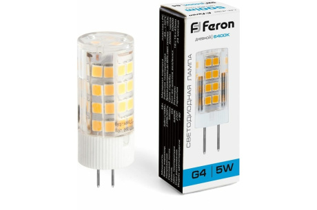 Купить Светодиодная лампа FERON 5W 230V G4 6400K  LB-432 25862 фото №1