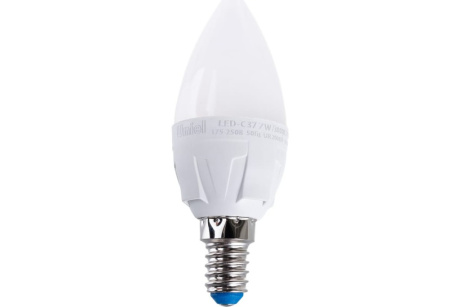 Купить Лампа LED-C37 свеча матов.диммируемая 7W E14 3000K Norma  UNIEL фото №1