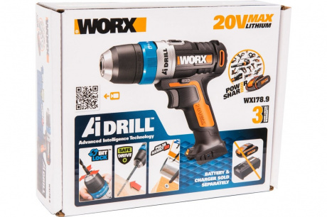 Купить Дрель аккумуляторная WORX AiDrill WX178.9 20V без акк и з/у фото №8